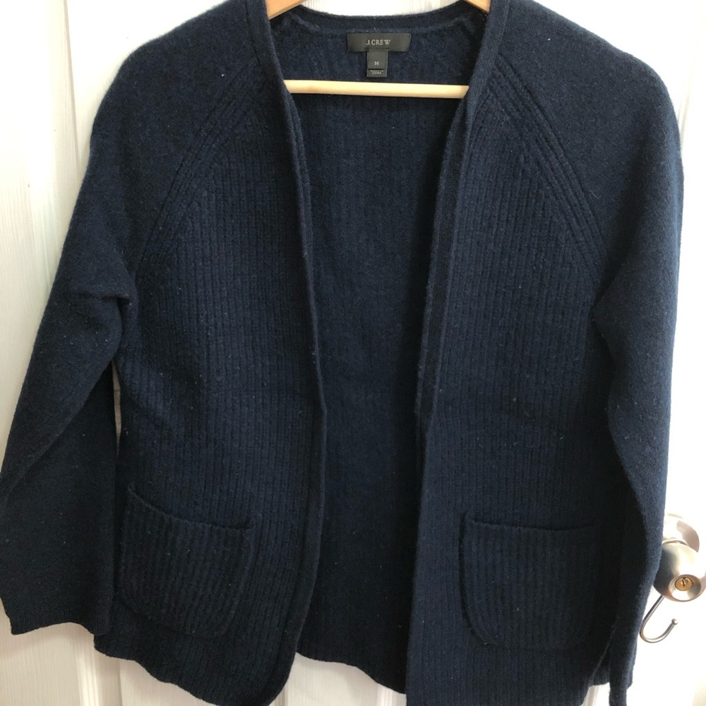 J Crew Navy Blue Open Cardigan Women’s Medium